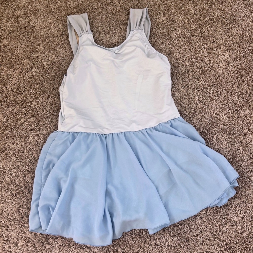 Revolution Dancewear Light Blue Pinch Front‎ Tank Ballet Dress XLC RD20015 Kids